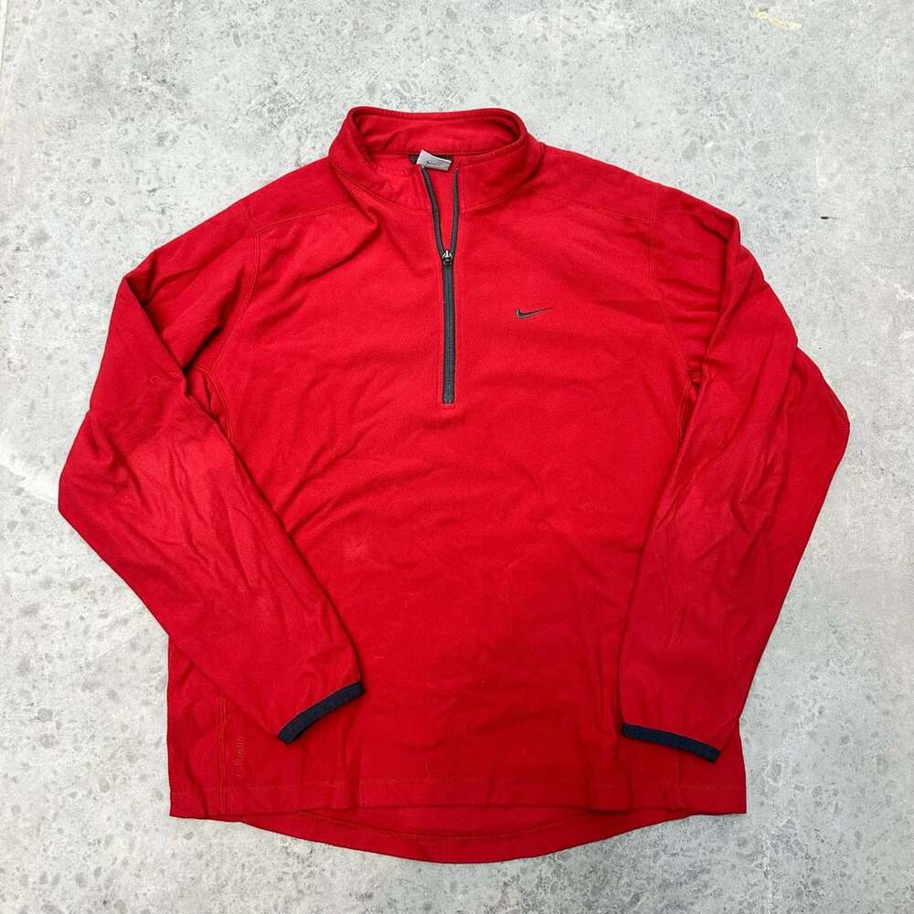 Y2K Nike Therma-FIT Quarter Zip Fleece Jacket - Large